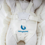 Die Baumwollhängematte cosy2sleep mit Anschnallgurt- für unseren Federwiegen Motor von swing2sleep