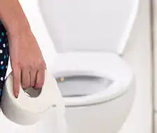 ausfluss toilette klopapier